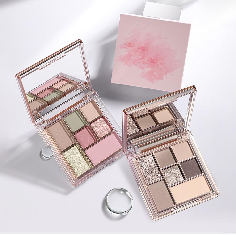 CAKAILA Nude Brown 7Colors palette travel-sized design fits in purses