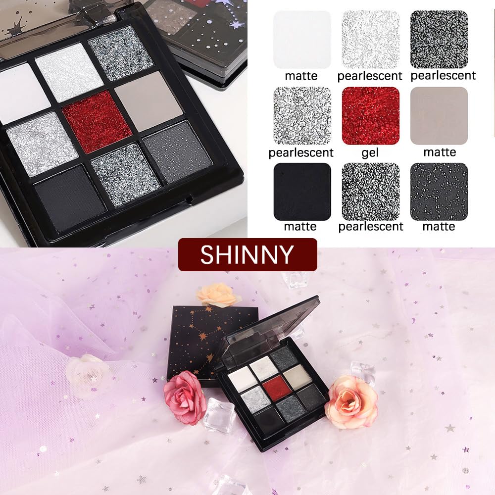 CAKAILA Smokey Black Red palette matte shades for soft everyday looks