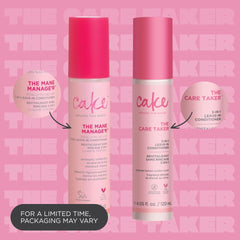 Cake Beauty The Care Taker damp hair application demonstrates quick refresh and manageable strands.