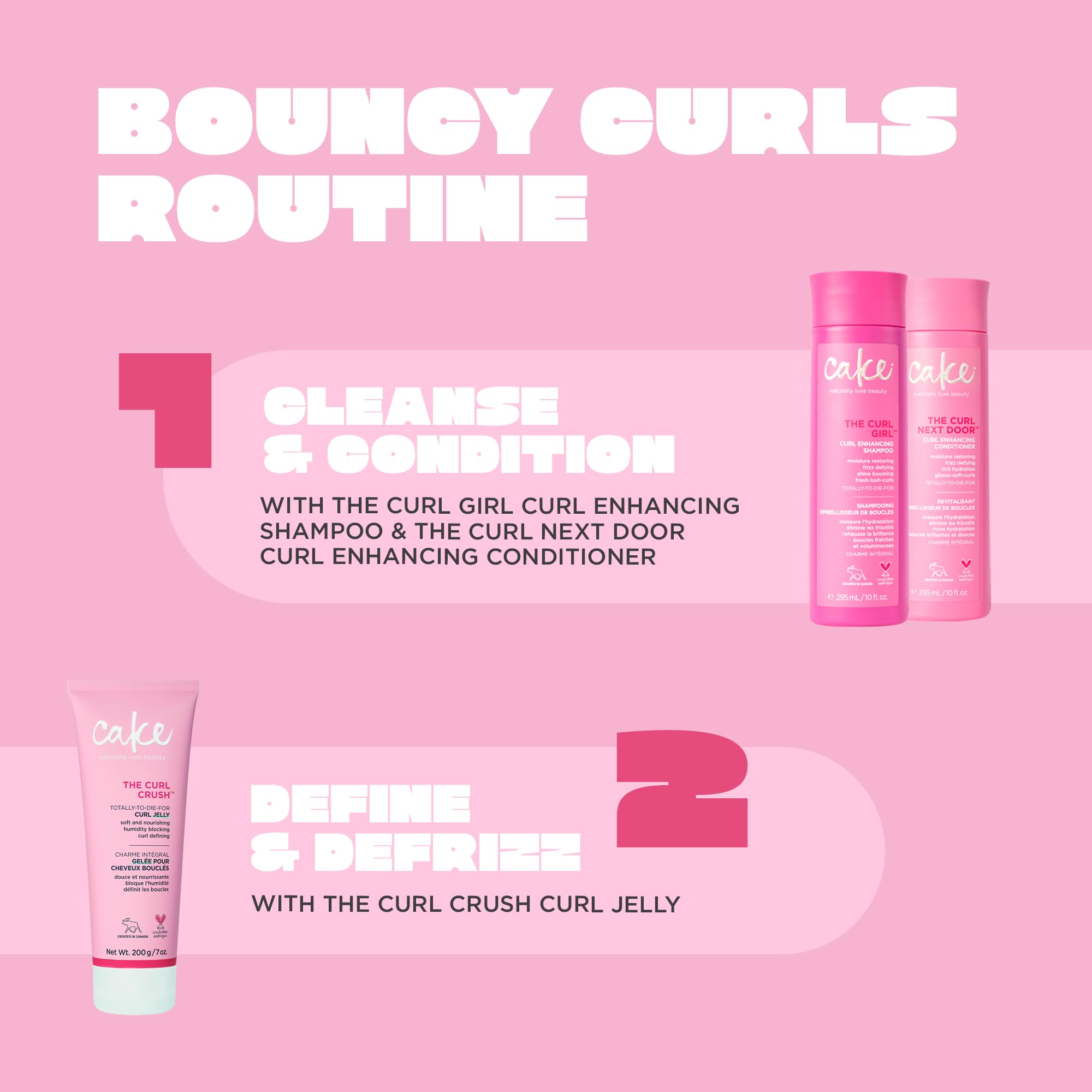 7oz bottle of Cake Beauty Curl Jelly is travel-friendly and easy to use.