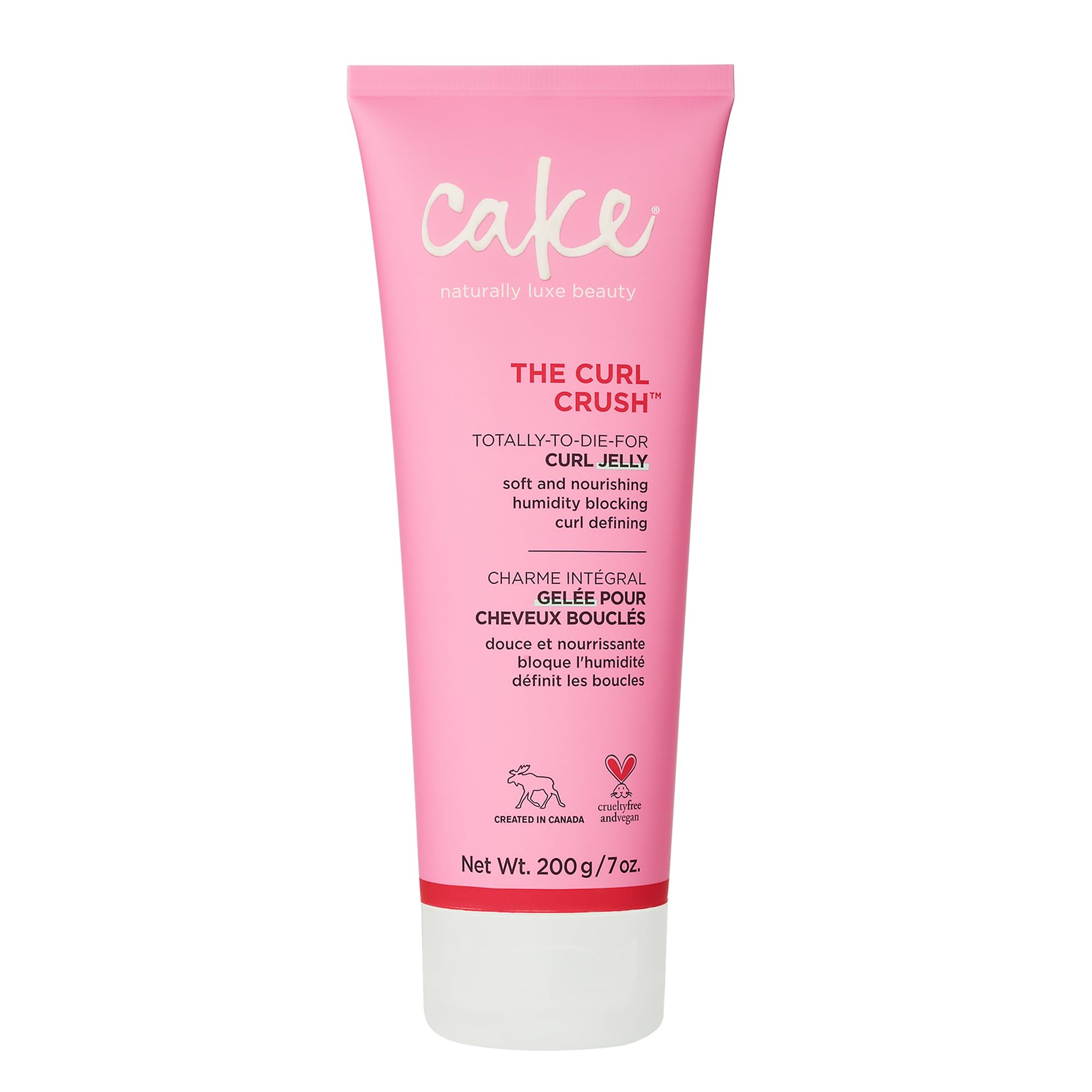 Cake Beauty Curl Jelly soft-hold and shiny curls for defined texture.
