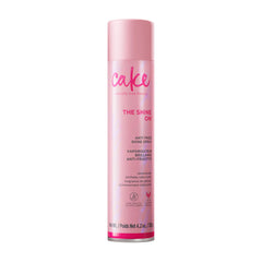 Cake Beauty The Shine On bottle-pour shows anti-frizz protection for smooth, glossy hair