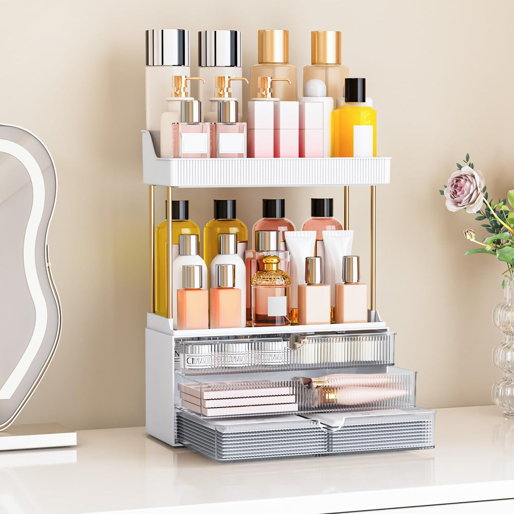 caktraie 5-tiers organizer drawer open for easy access