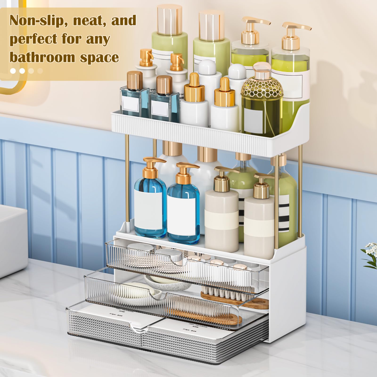 caktraie cosmetic drawer storage on dresser keeps lipsticks and sunscreens neatly organized