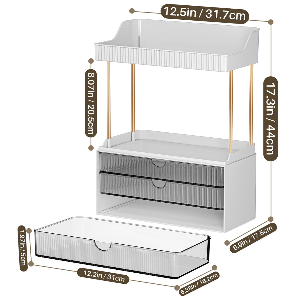 caktraie makeup organizer open shelves ideal for perfumes and daily skincare reach
