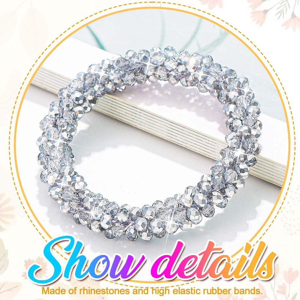 CAKURE rhinestone hair ties suitable for all hair types and lengths