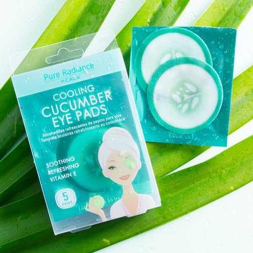 Cala Cooling Cucumber Eye Pads refreshing ritual scene for cooling comfort under eyes.