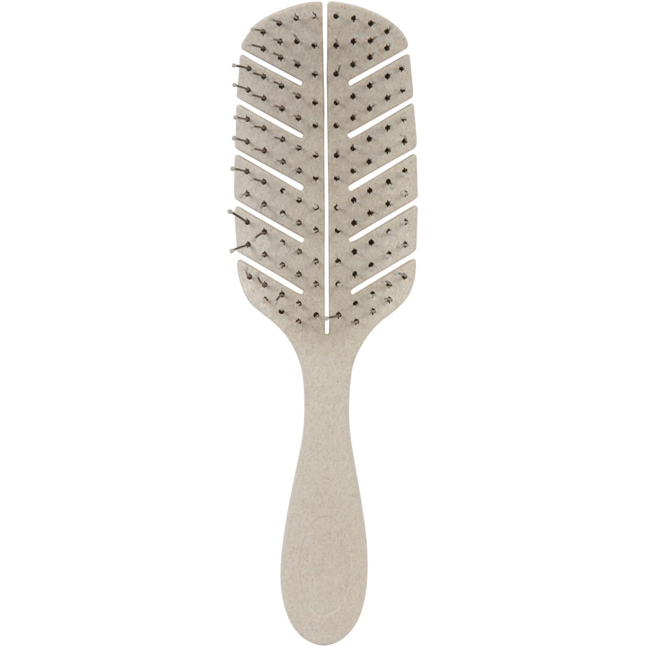 Cala Eco Detangler Brush Earth front view highlights gentle detangling and eco-friendly straw resin