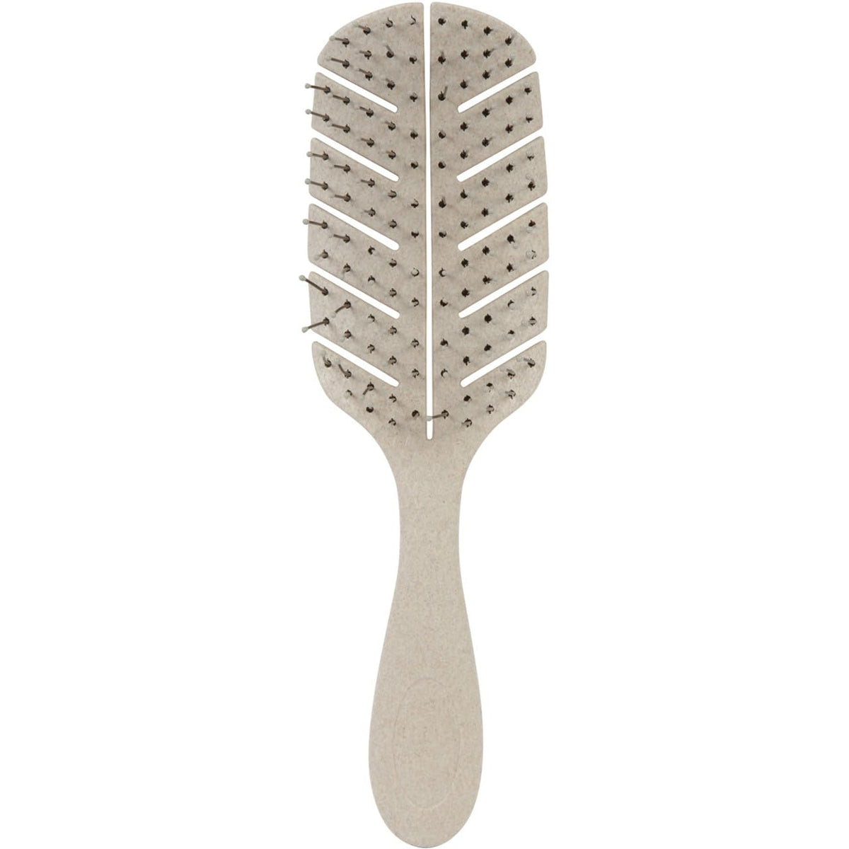 Cala Eco Detangler Brush Earth front view highlights gentle detangling and eco-friendly straw resin