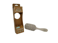 Cala Eco Detangler Brush Earth demonstrates scalp massage while detangling