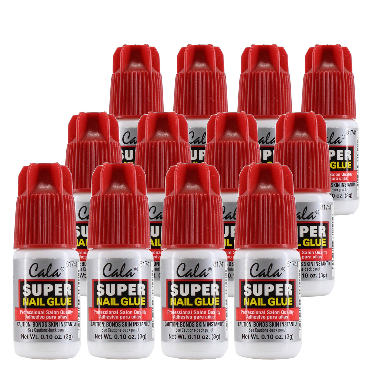 Cala Super Nail Glue bottle closeup showing a strong hold for salon-quality nails