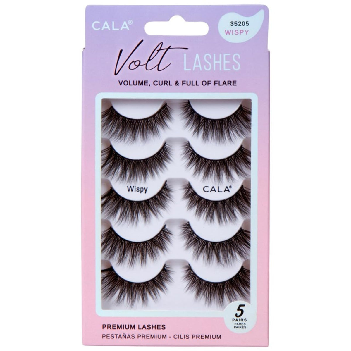 Cala Volt Lashes Wispy pack front view for dramatic volume and curl