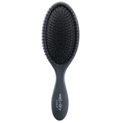 Cala Wet-n-dry black hair brush close-up showing the ergonomic oval handle for easy hold