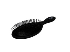 Cala Wet-n-dry black hair brush in use for detangling and shine