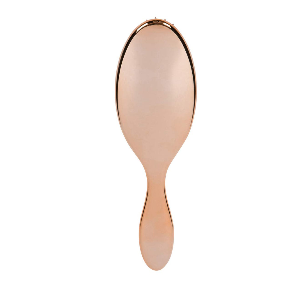 Cala Wet-n-dry rose gold brush handle close-up emphasizes ergonomic grip for easy styling