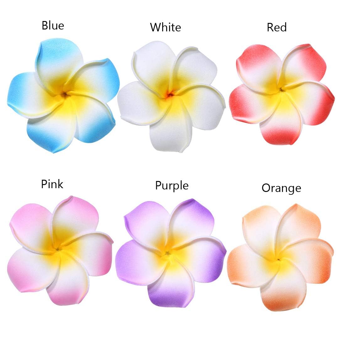 Calcifer plumeria white clip in sunny wedding look