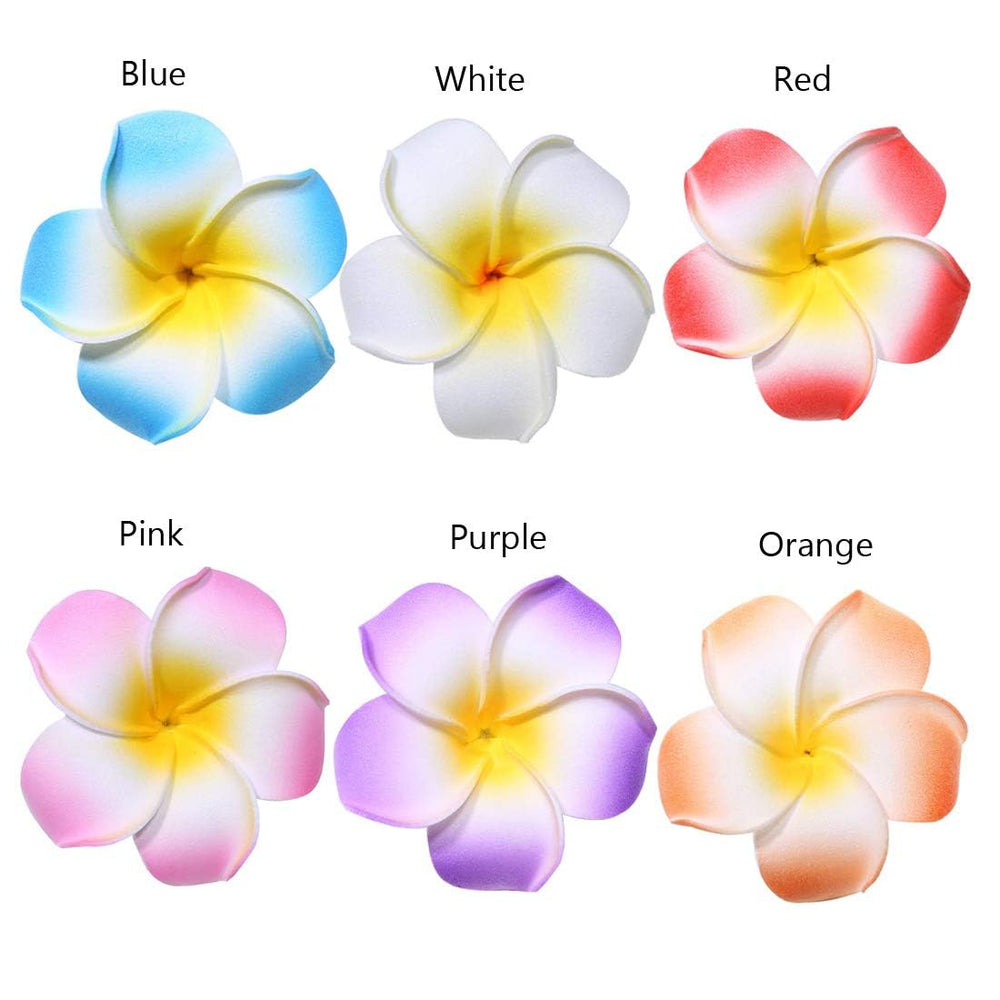 Calcifer plumeria white clip in sunny wedding look