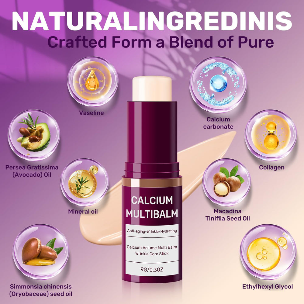 Calcium Volume Multi Balm applied around the eye area for gentle moisture