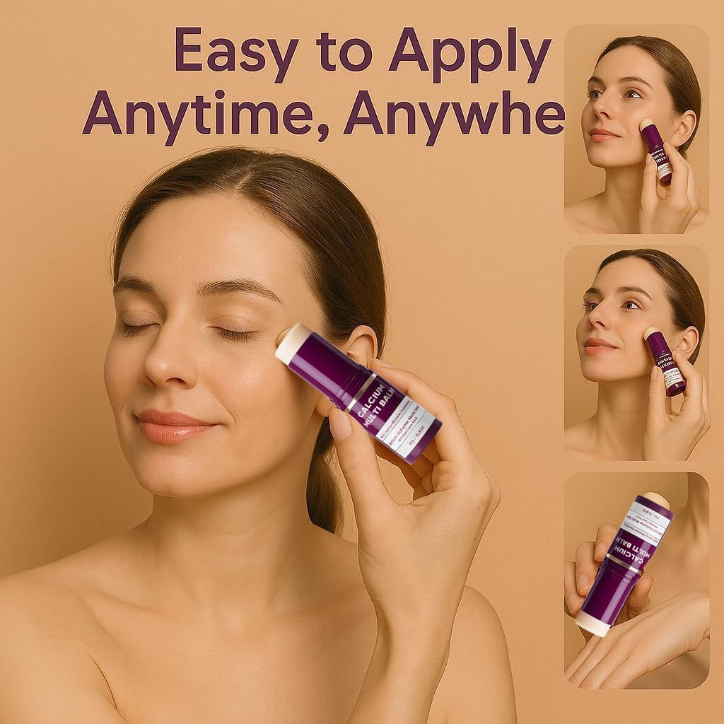 Calcium Volume Multi Balm glides smoothly on skin for targeted hydration.