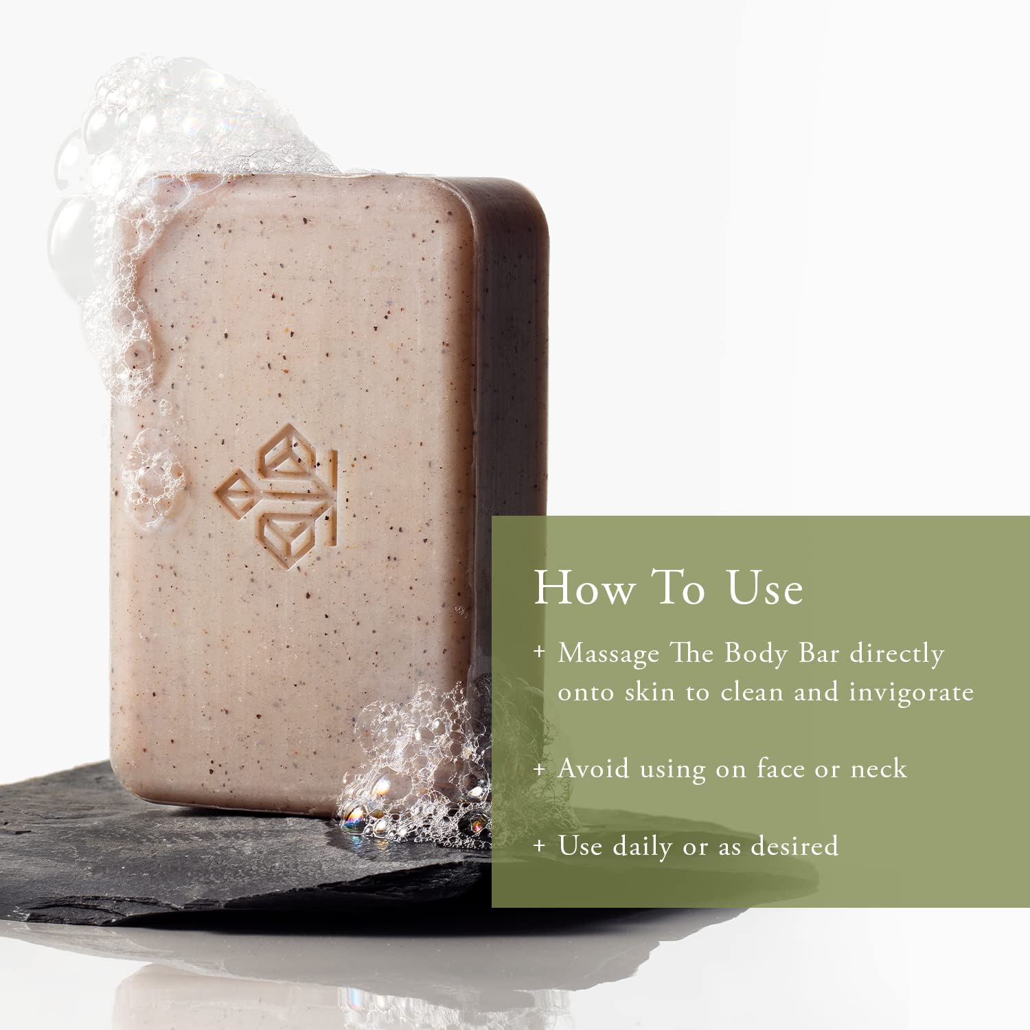 Caldera + Lab The Body Bar packaging illustrates vegan, certified-organic philosophy.