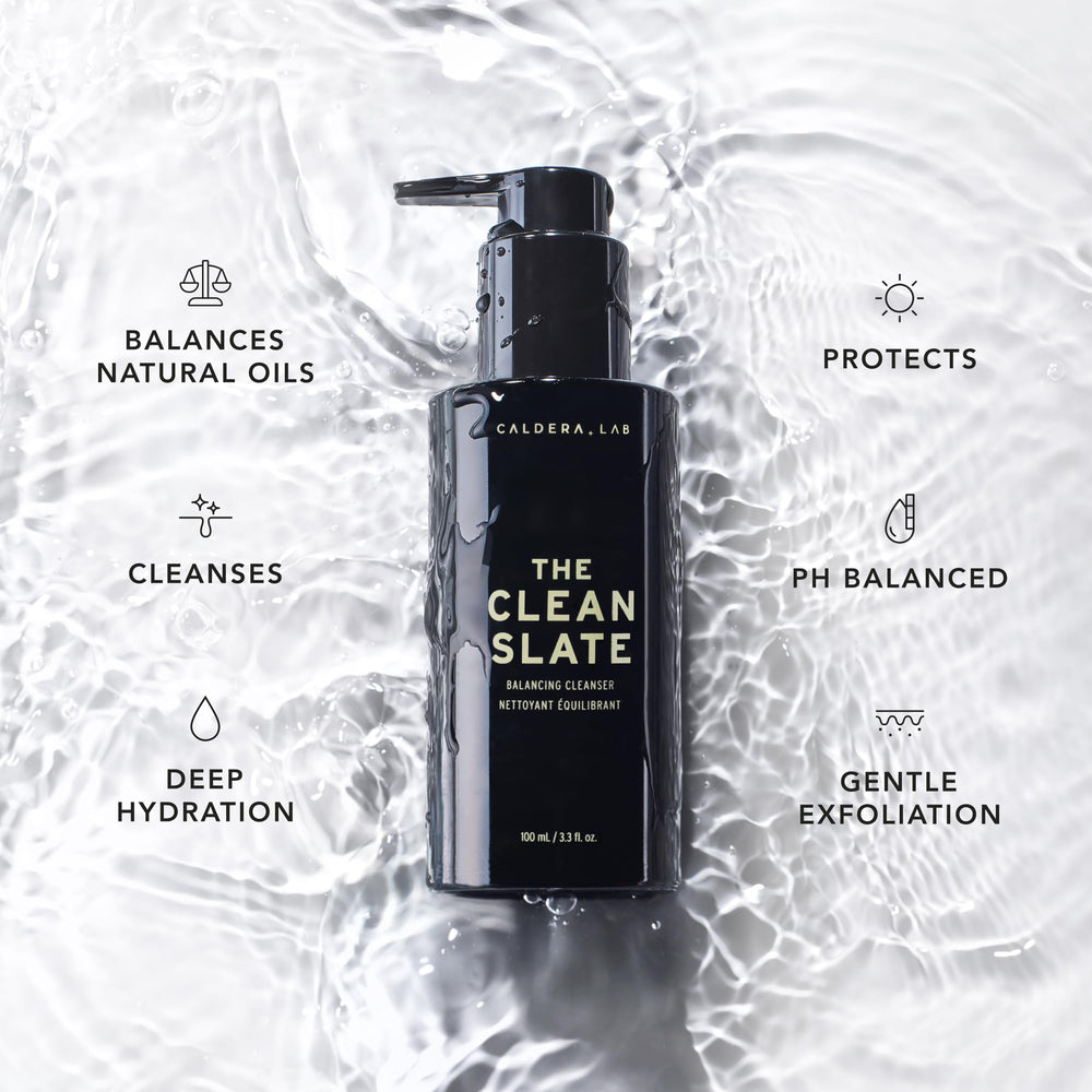Caldera + Lab The Clean Slate hydrating formula supports moisture during cleansing