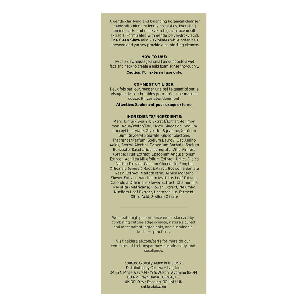 Caldera + Lab The Clean Slate MADE SAFE certification signals safe vegan skincare