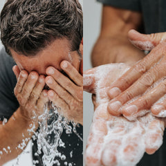 Caldera + Lab The Clean Slate soft foam during daily cleansing ritual
