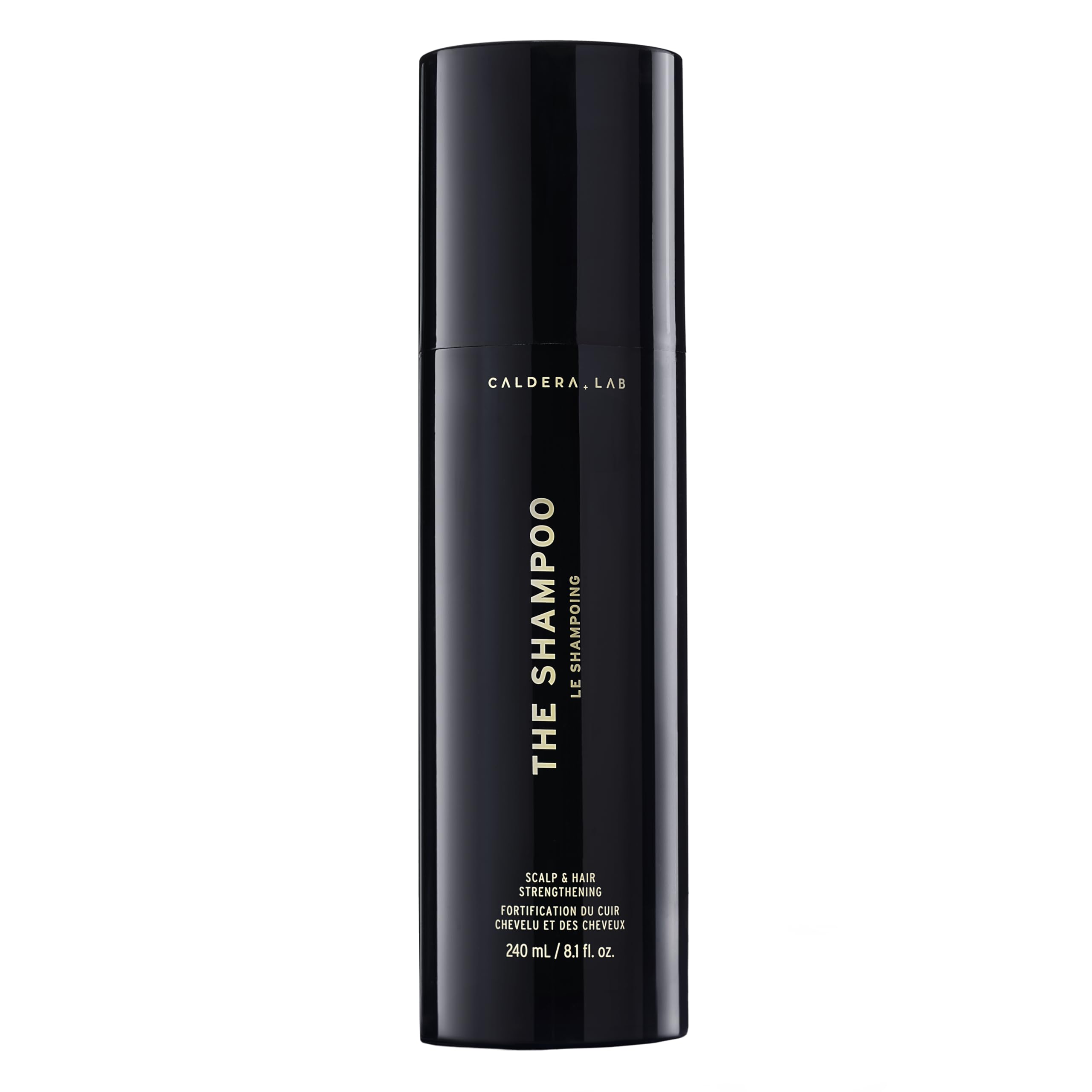 Caldera + Lab The Shampoo scalp-first cleanse close-up shows refreshed scalp.