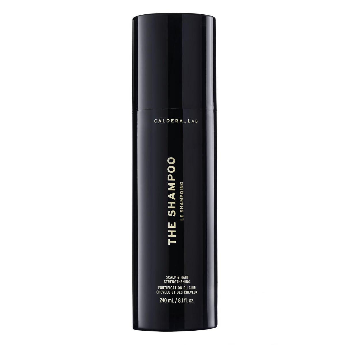Caldera + Lab The Shampoo scalp-first cleanse close-up shows refreshed scalp.