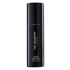 Caldera + Lab The Shampoo scalp-first cleanse close-up shows refreshed scalp.