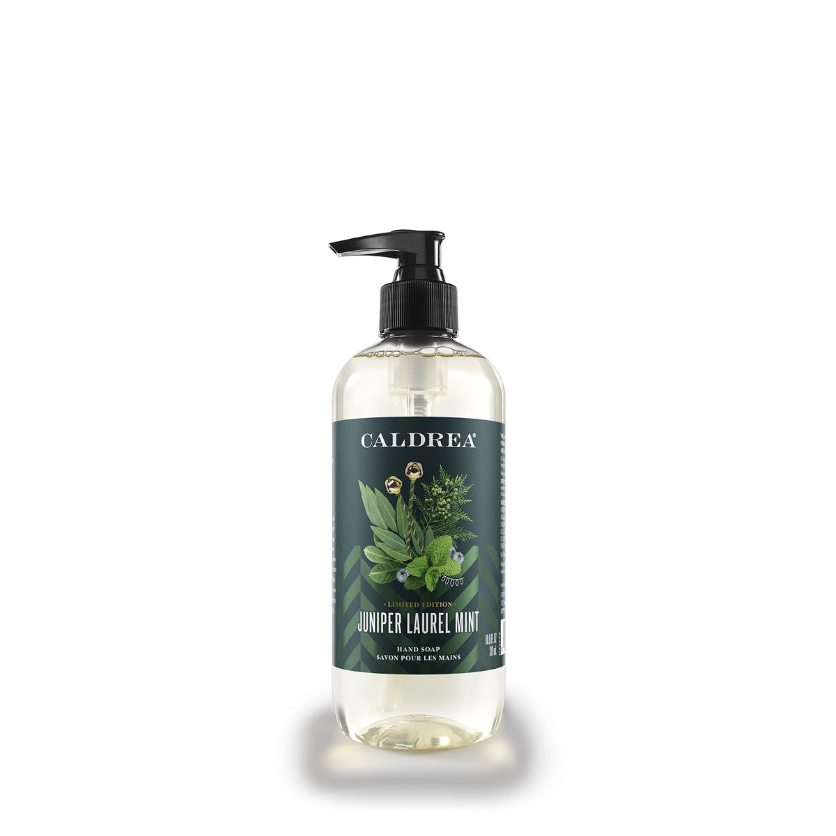 Caldrea hand soap with aloe vera bottle highlights gentle cleansing and skin conditioning.