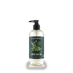 Caldrea hand soap with aloe vera bottle highlights gentle cleansing and skin conditioning.