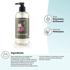 Caldrea Rosewater Driftwood soap lather, rich cleansing experience.