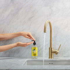 Caldrea Sea Salt Neroli hand soap label closeup highlights premium ingredients