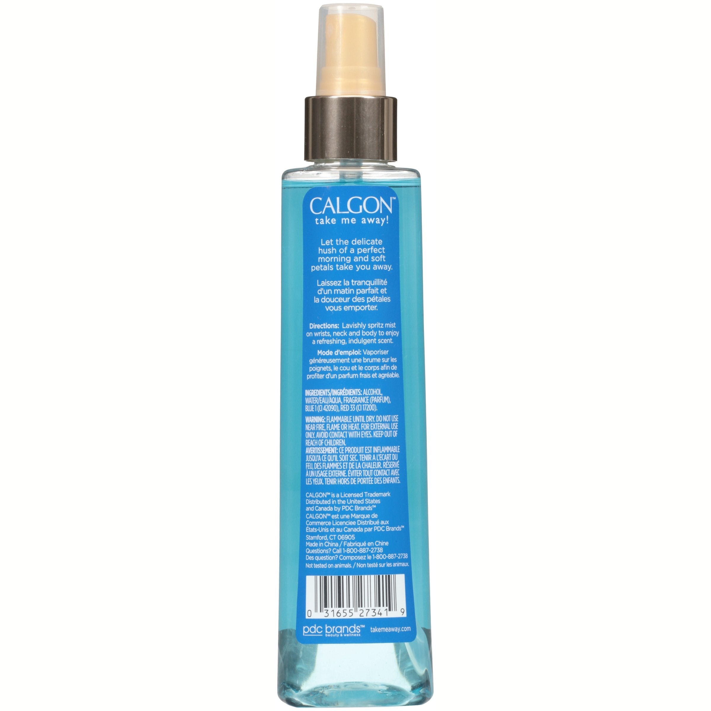 Calgon Morning Glory lifestyle-use scene highlighting portable mist for on-the-go freshness.