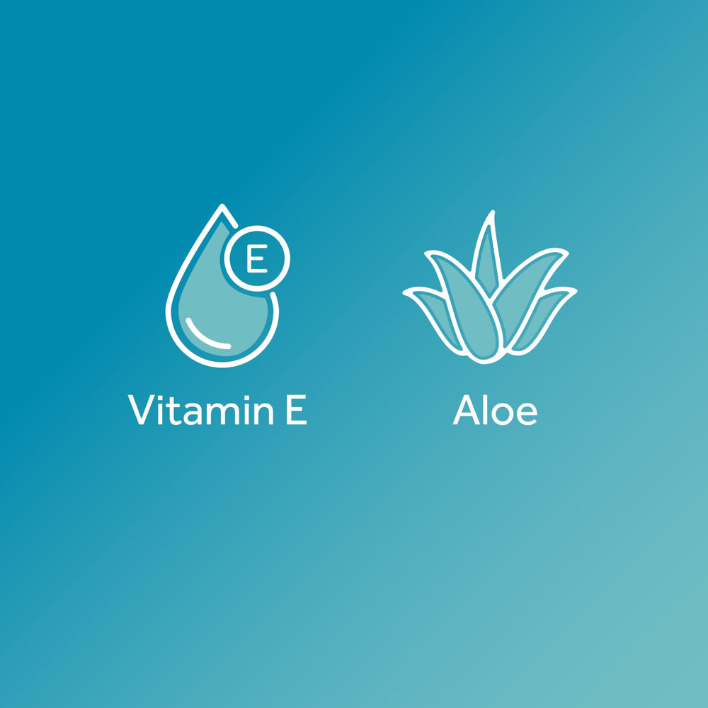 Calgon Ocean Breeze bottle shows vitamin E and aloe for skin-softening bath.