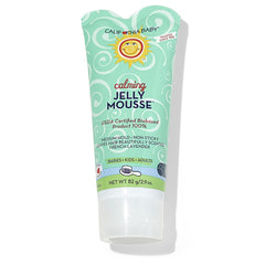 California Baby Calming Hair Gel for Kids bottle closeup, showing gentle, plant-based styling.