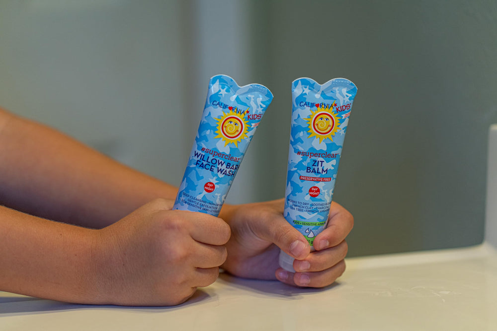 California Baby travel-size face wash packaging ready for on-the-go routines.