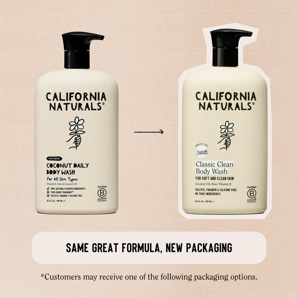 California Naturals Body Wash vegan cruelty-free label image signaling ethical skincare.