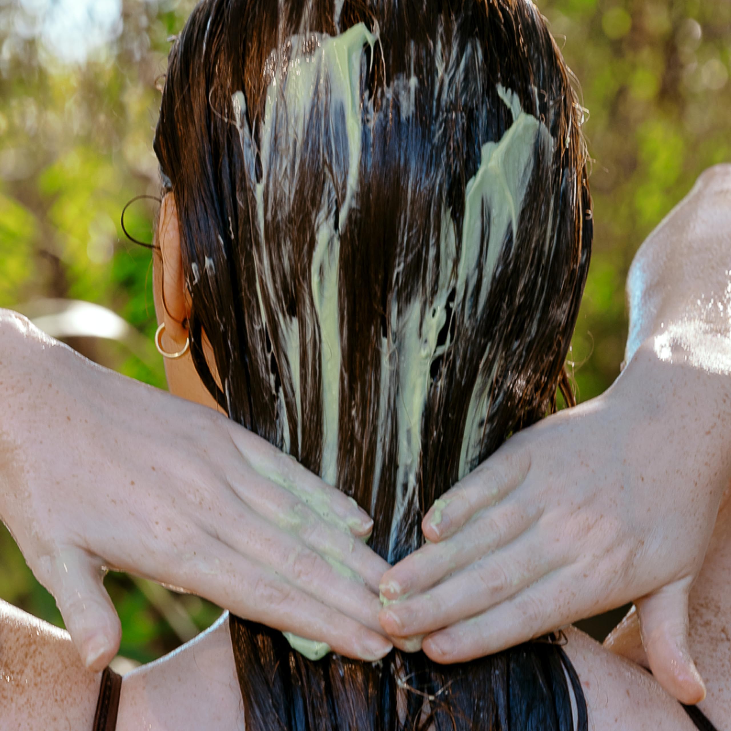 California Naturals Super Moisture Conditioner color-safe label signals safe care for color-treated hair.