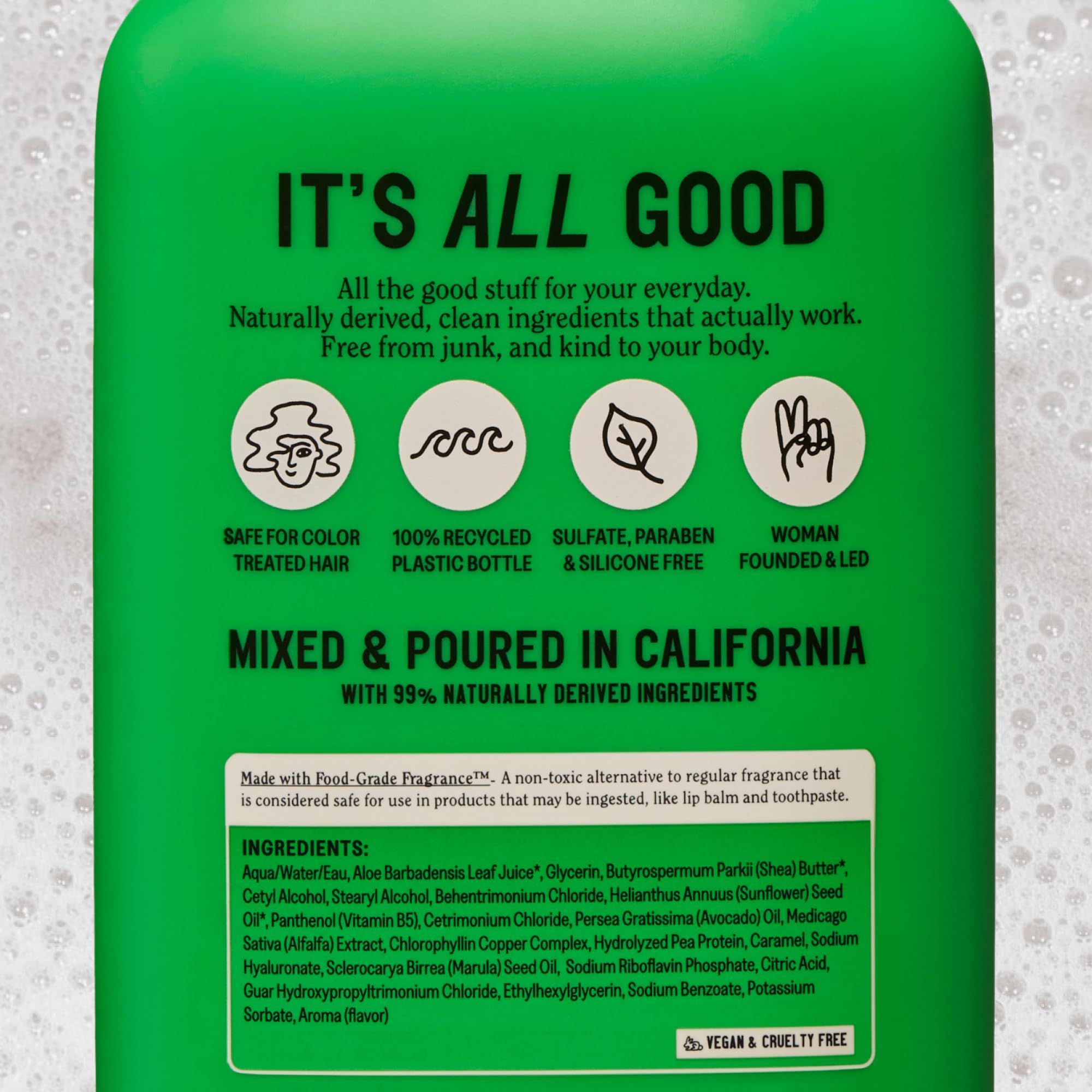 California Naturals Super Moisture Conditioner natural ingredients badge highlights 99% derived formula.