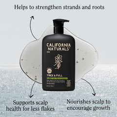 Creamy lather from California Naturals Mens Re:GRO Shampoo for gentle cleansing.
