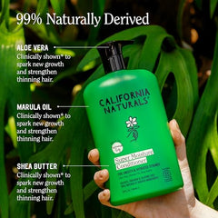 California Naturals Moisture Shampoo lather close-up highlights natural nourishment and scalp care.