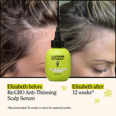 California Naturals Re:GRO serum cooling finish without weighing hair down