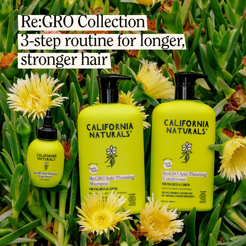 California Naturals Re:GRO serum vegan cruelty-free seal emphasizes ethical choice