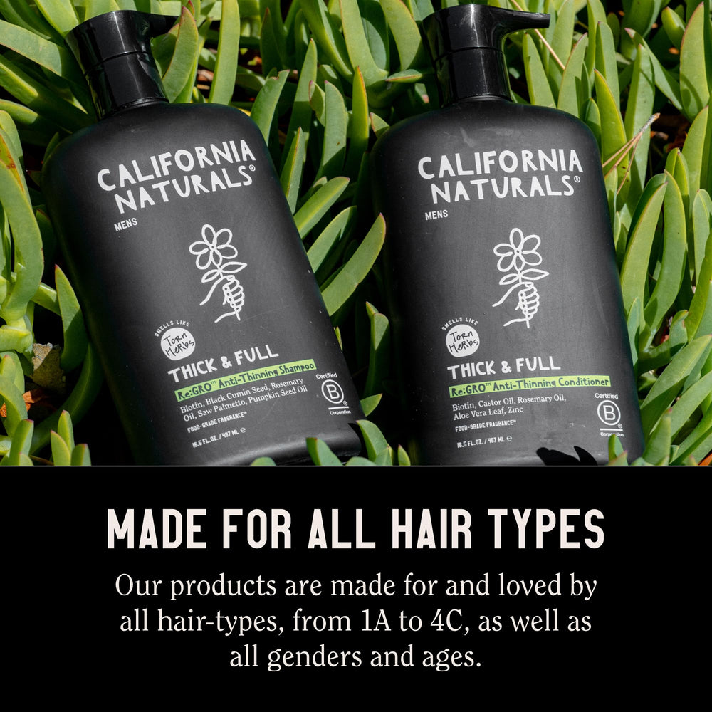 California Naturals Re:GRO Shampoo vegan and cruelty-free certified.