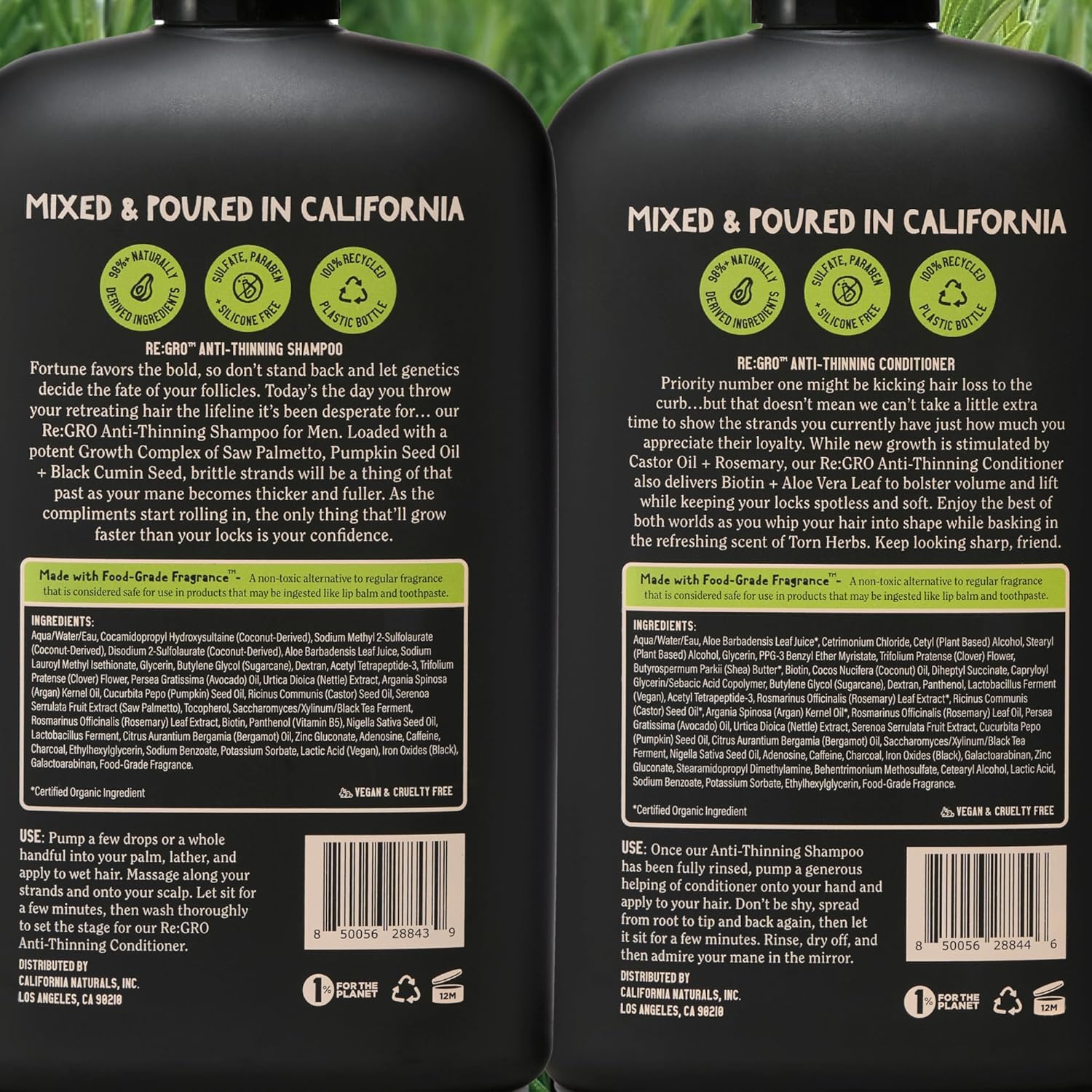 California Naturals Regro conditioner in hand for manageable hair