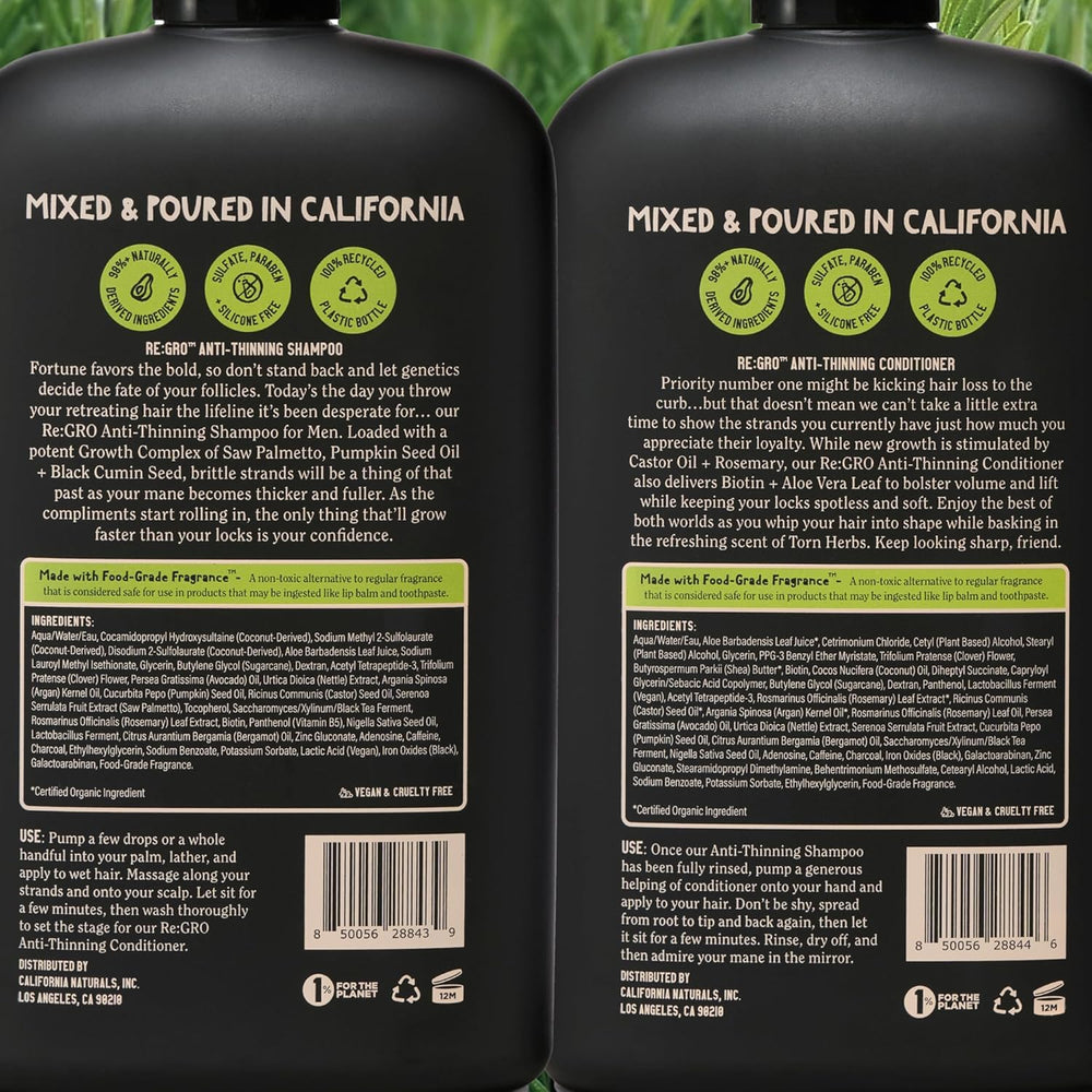 California Naturals Regro conditioner in hand for manageable hair