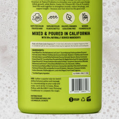California Naturals Re:GRO foam in lather demonstrates gentle cleansing.
