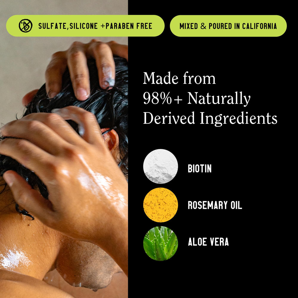 California Naturals Regro shampoo in the shower ready to refresh scalp